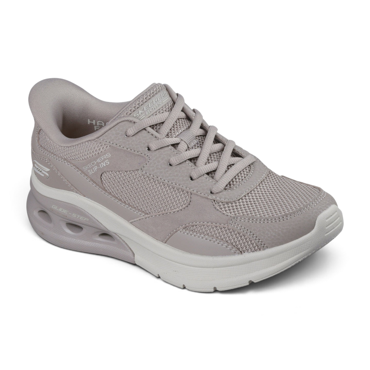 FRG Skechers BOBS Arc Waves 2.0 slip-in sneaker in mauve with mesh upper and cushioned Glide-Step sole