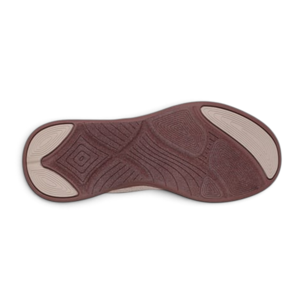 FRG BOBS MODA FLEX Mellow Dawn sneaker featuring a textured brown and beige rubber outsole with geometric patterns