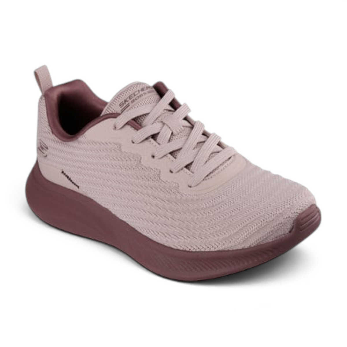 FRG BOBS Moda Flex sneakers in mellow dawn mauve with a textured knit upper and cushioned sole