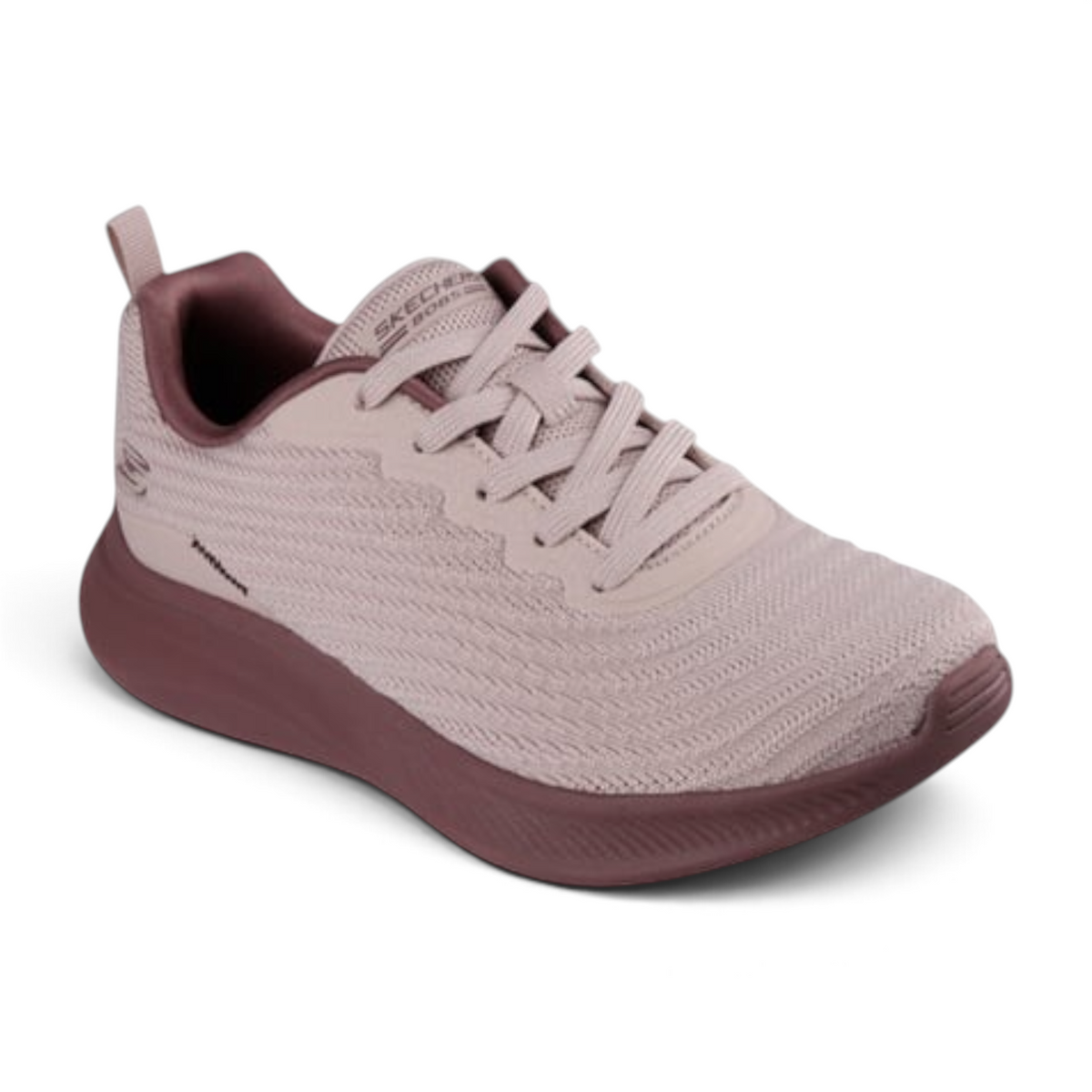 FRG BOBS Moda Flex sneakers in mellow dawn mauve with a textured knit upper and cushioned sole