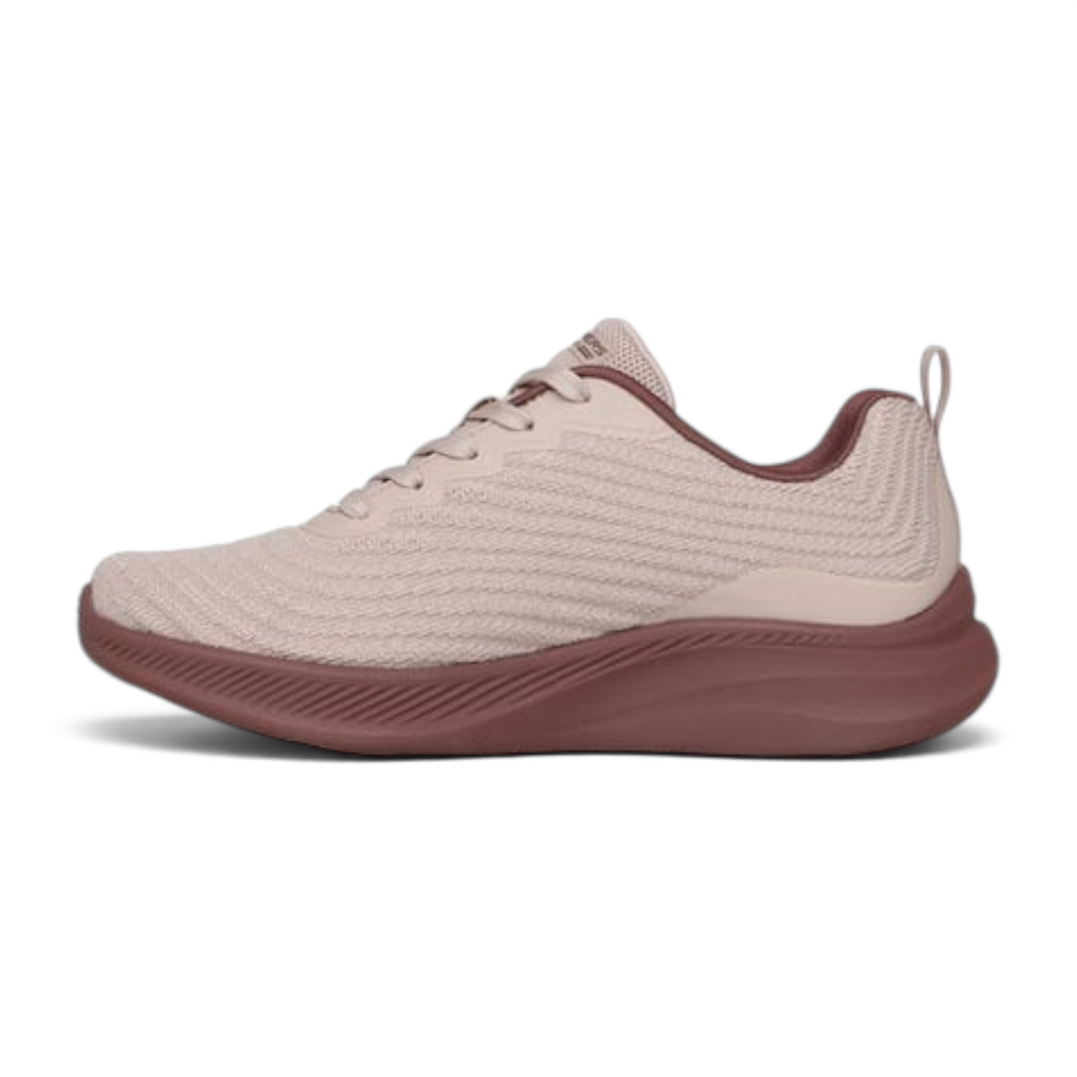 FRG BOBS MODA FLEX sneakers in light pink with a textured knit upper and a dark mauve cushioned sole