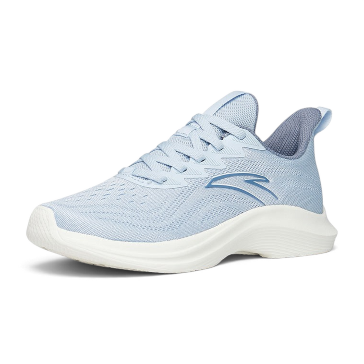 FRG light blue lightweight mesh running shoes with a white cushioned sole and lace-up closure