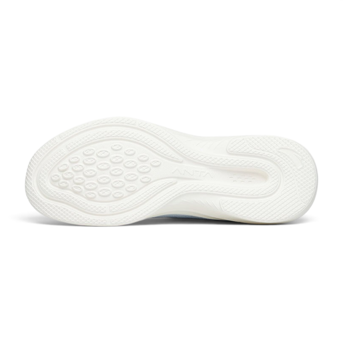 FRG running shoes featuring a white textured rubber outsole with a patterned grip for traction