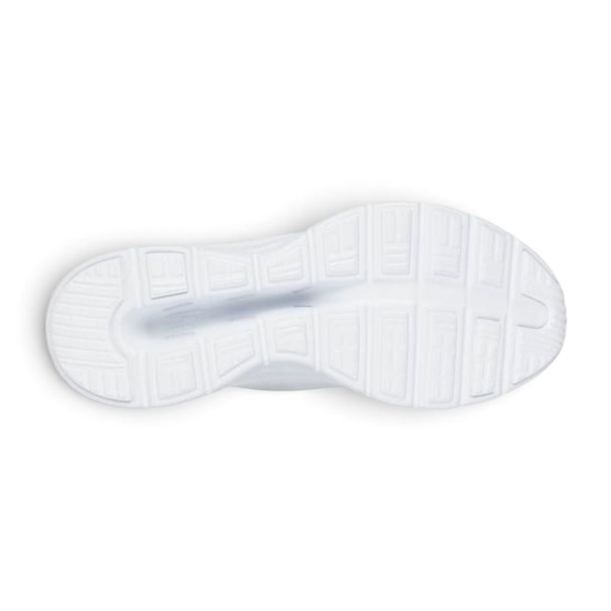 FRG Skechers GO Walk Glide-Step 2.0 Belah white athletic slip-on shoe showing the textured rubber outsole tread