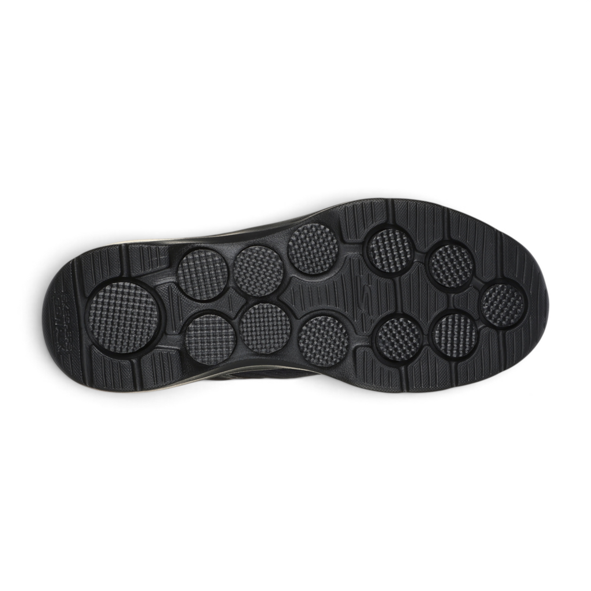 FRG SLIP-INS: GO WALK 7 - VALIN black rubber sneaker outsole with circular traction pods for grip