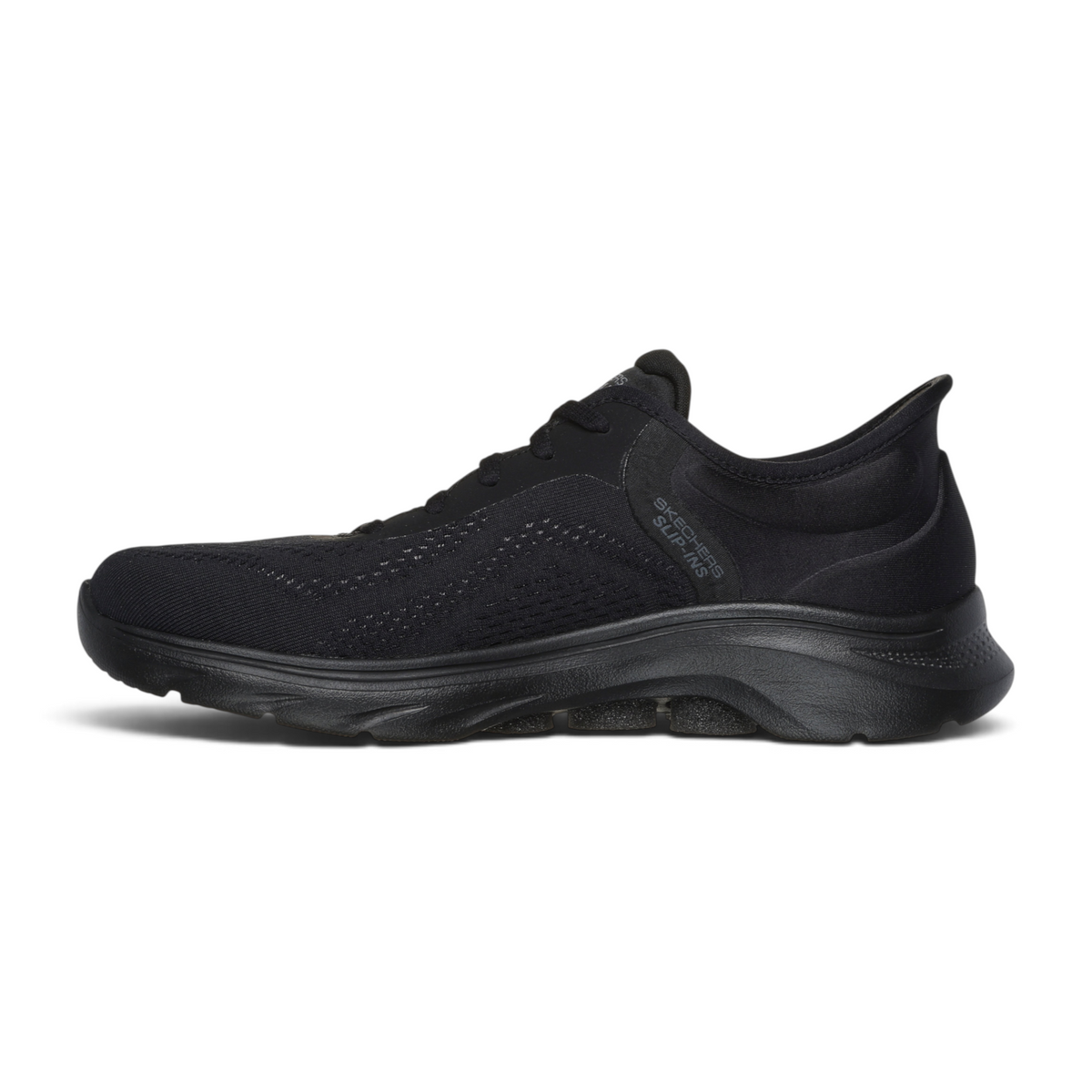 FRG SLIP-INS GO WALK 7 VALIN black athletic walking shoe with breathable mesh upper and cushioned sole