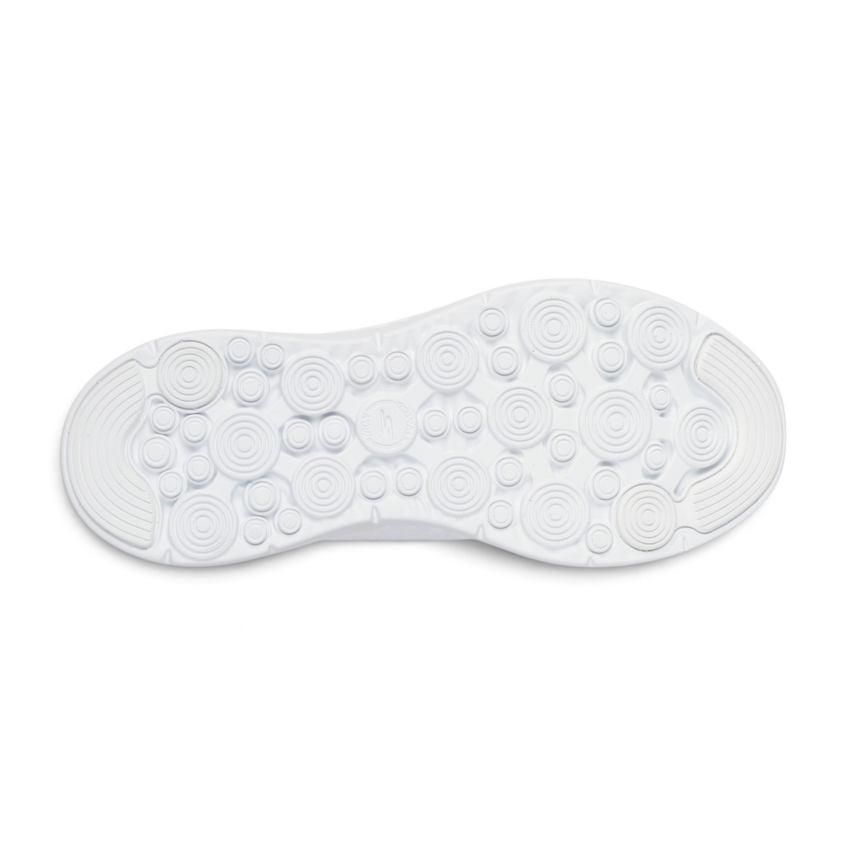 FRG GO WALK NOW - ELIANA white sneaker outsole with circular traction pattern