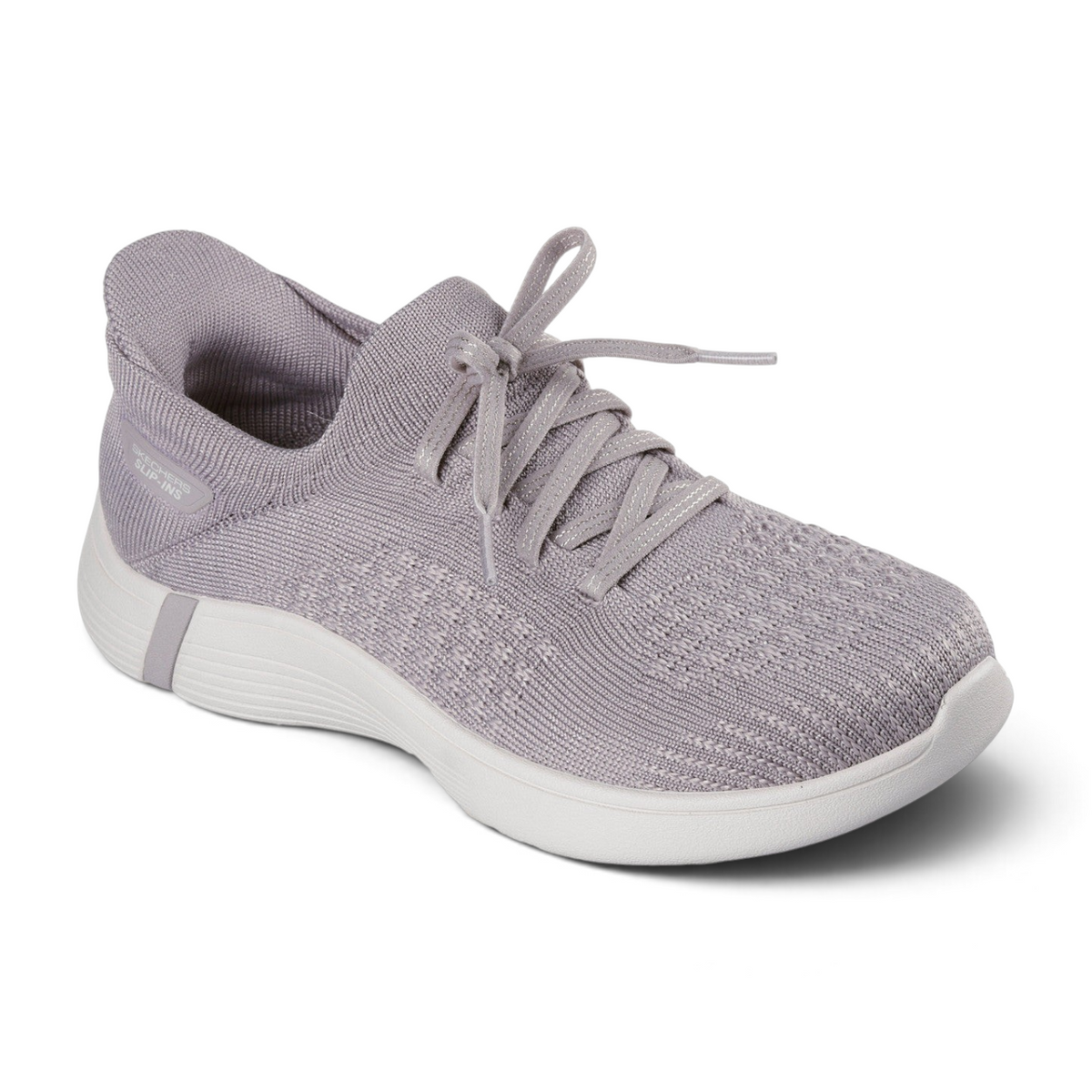 FRG Skechers ON-THE-GO Swift taupe knit slip-on sneaker with lightweight white ULTRA GO cushioning sole