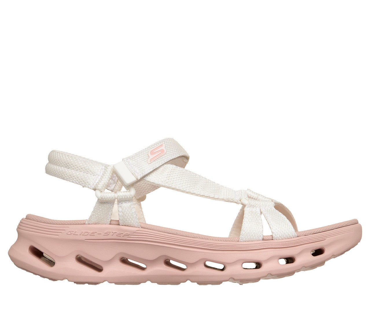Skechers GO Walk Glide-Step 2.0 Sandal Rowen White Pink