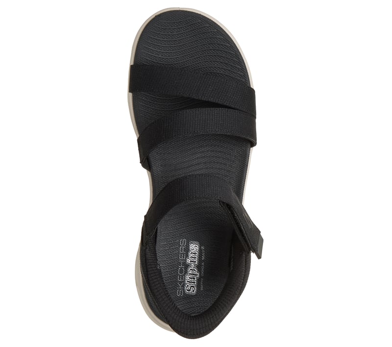 Skechers GO WALK Glide-Step 2.0 Sandal - Ella - Black White