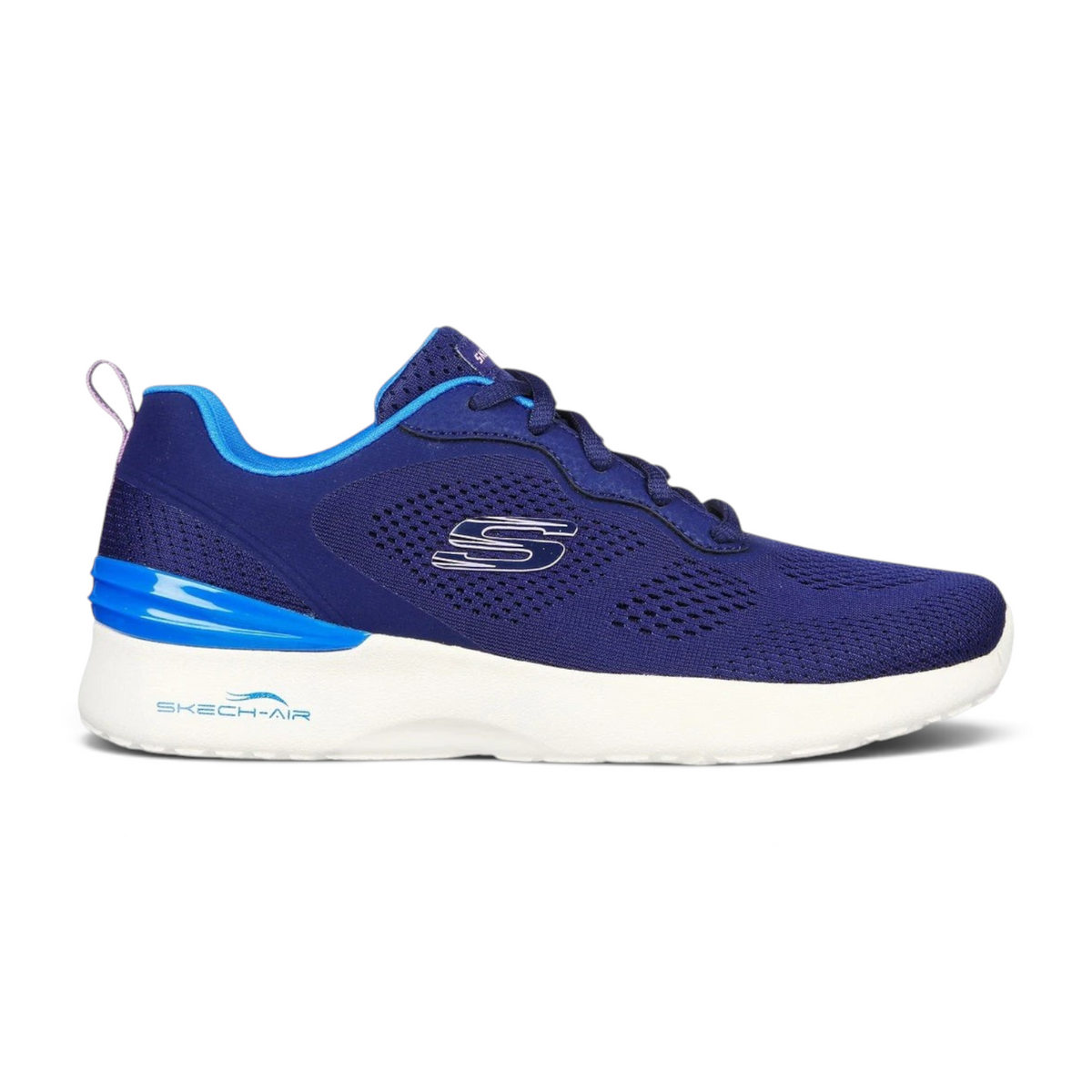 FRG SKECH-AIR DYNAMIGHT athletic sneaker in royal blue mesh with a white cushioned midsole and bright blue accents