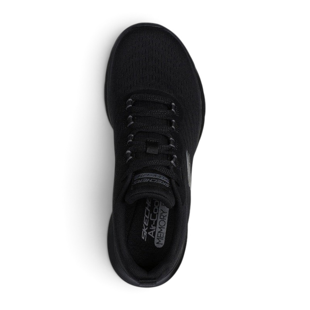 FRG Skechers Flex Appeal 5.0 black lace-up sneaker with engineered mesh upper and cushioned memory foam insole