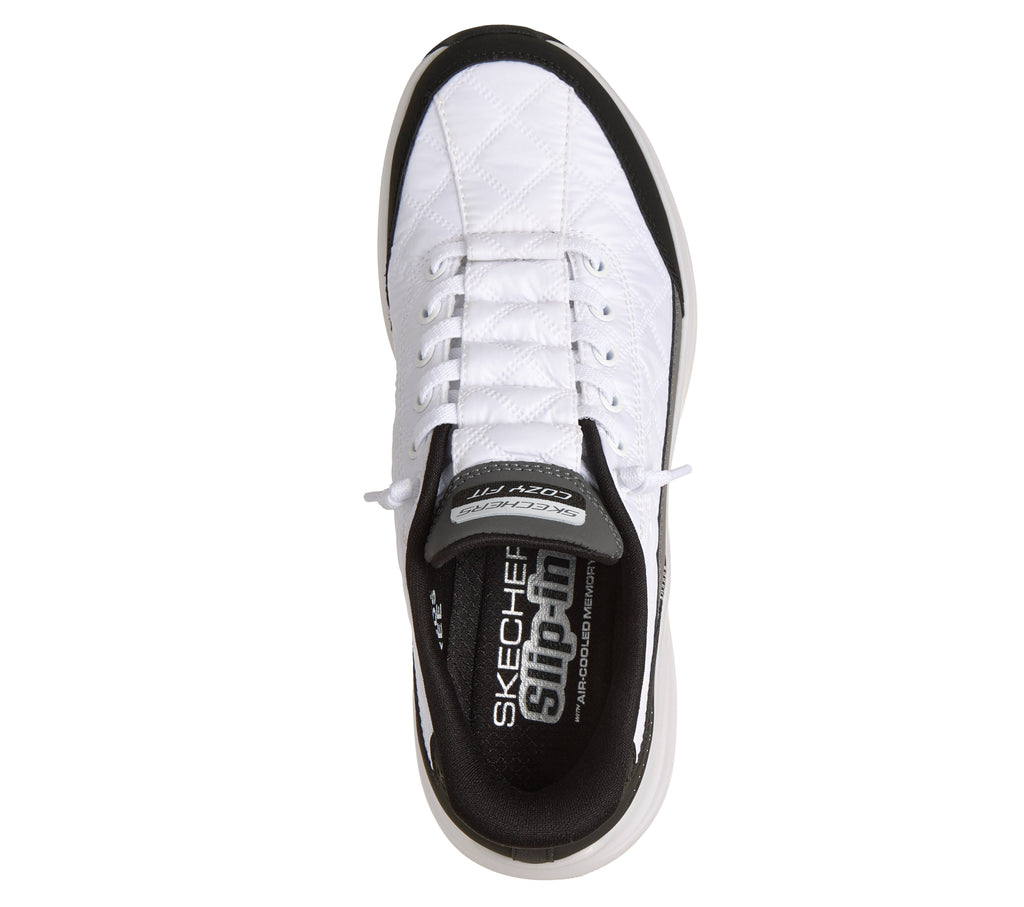 Skechers Sports Cozy Fit Slip-Ins Sneakers - White Black