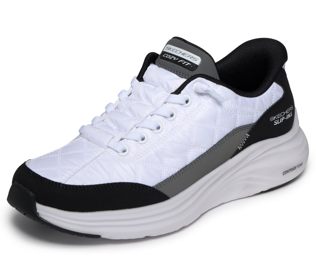 Skechers Sports Cozy Fit Slip-Ins Sneakers - White Black