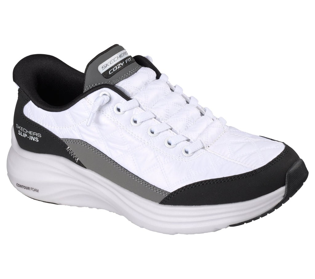 Skechers Sports Cozy Fit Slip-Ins Sneakers - White Black
