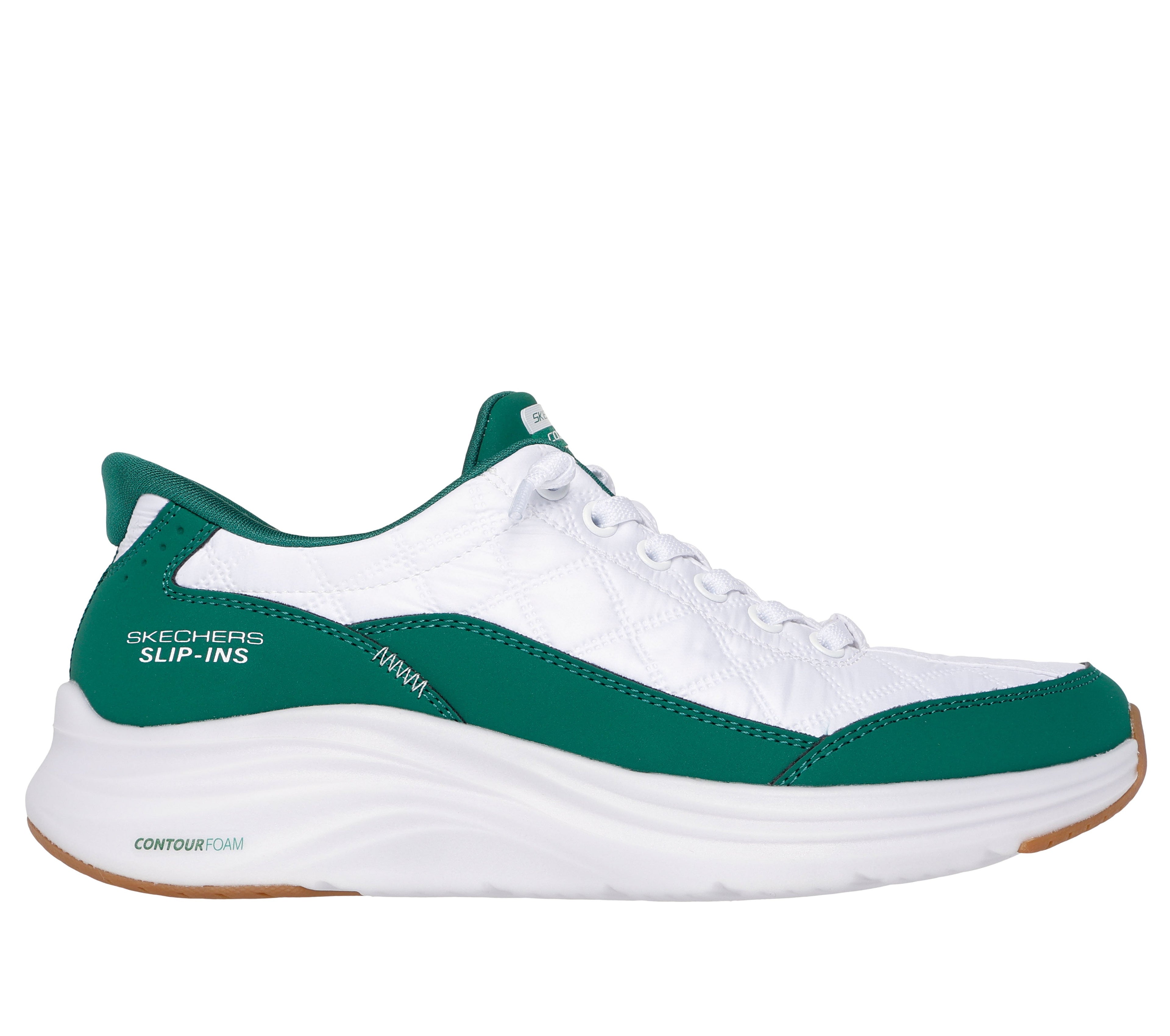 Skechers Sports Cozy Fit Slip-Ins Sneakers - White Green