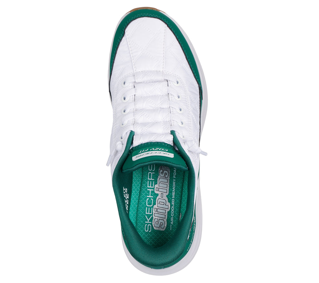 Skechers Sports Cozy Fit Slip-Ins Sneakers - White Green