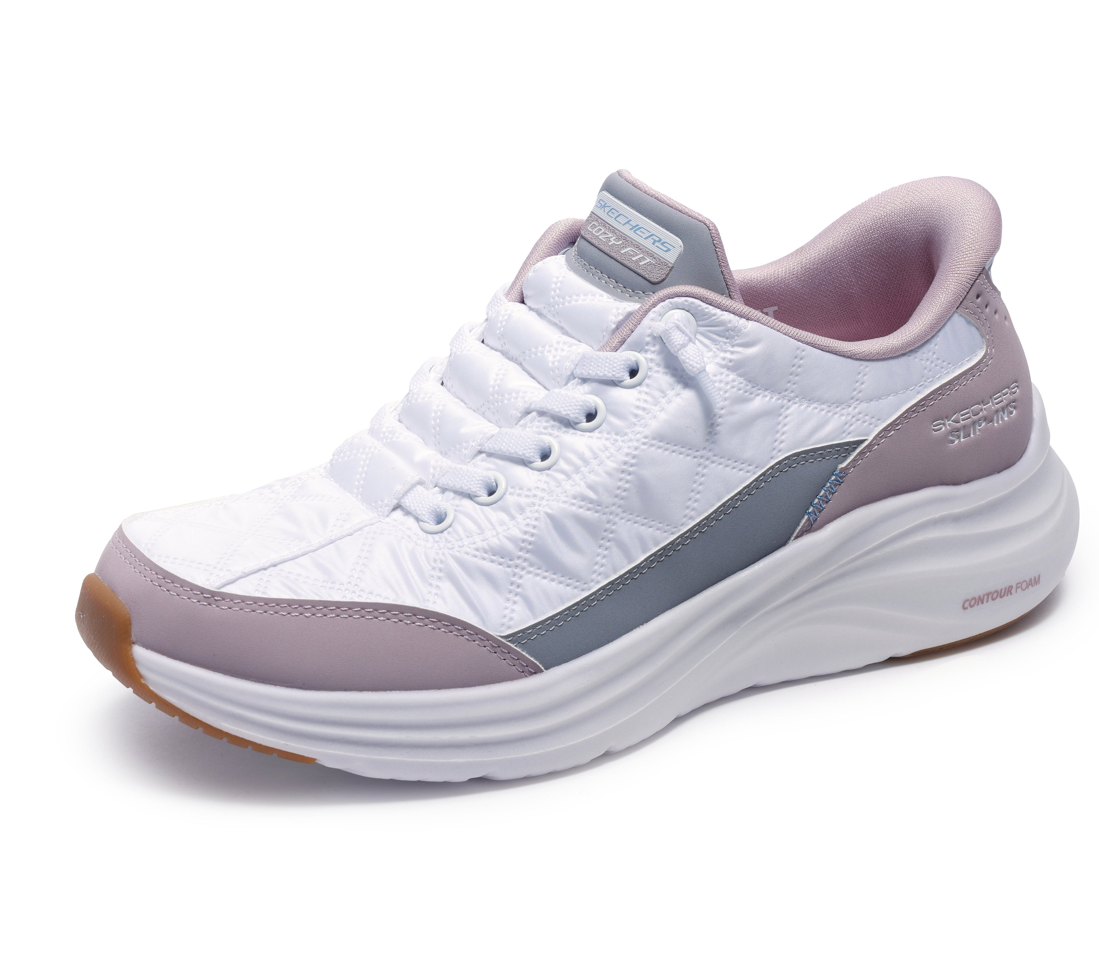Skechers Sports Cozy Fit Slip-Ins Sneakers - White Lavender