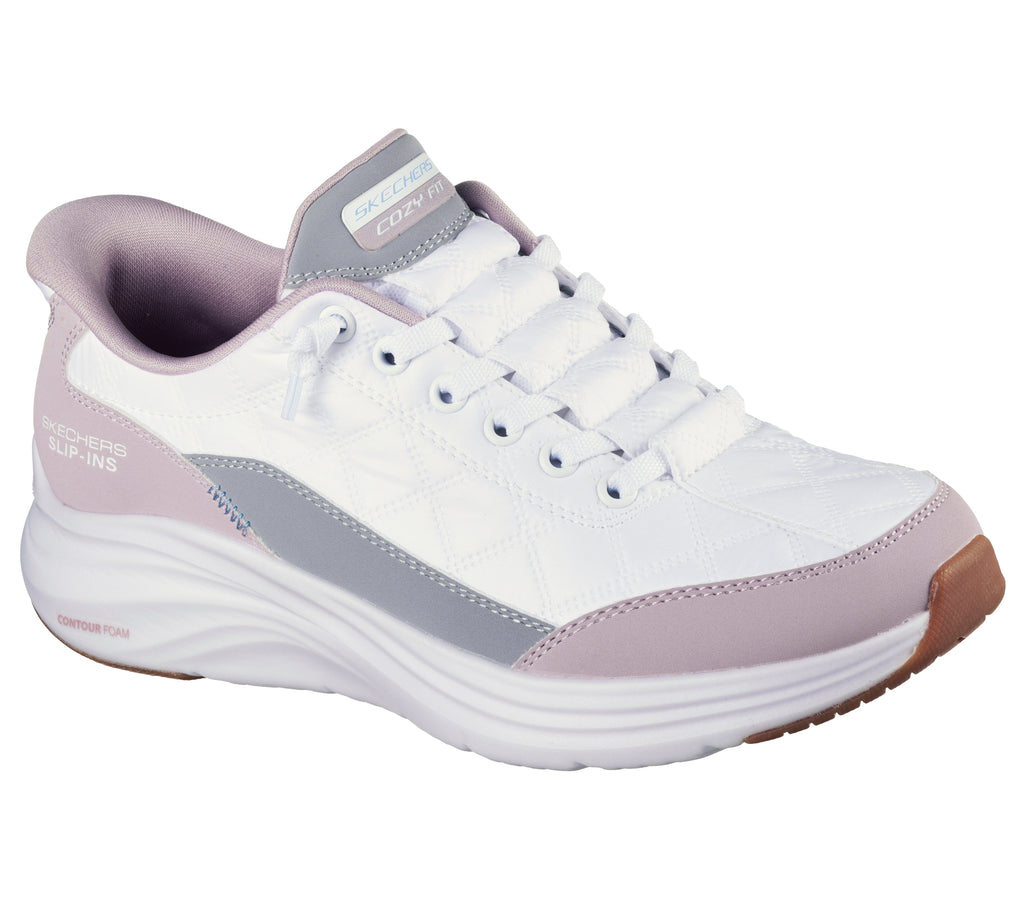 Skechers Sports Cozy Fit Slip-Ins Sneakers - White Lavender