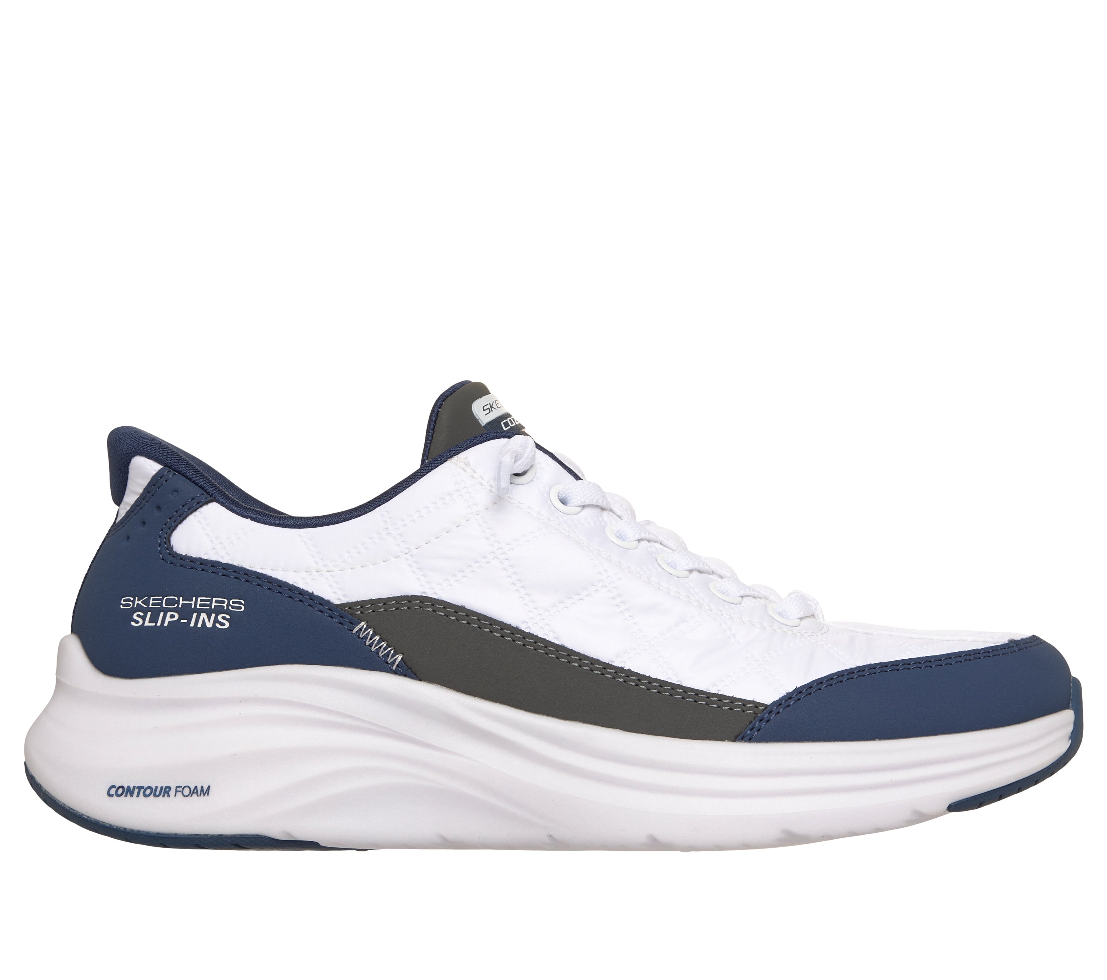 Skechers Sports Cozy Fit Slip-Ins Sneakers - White Navy