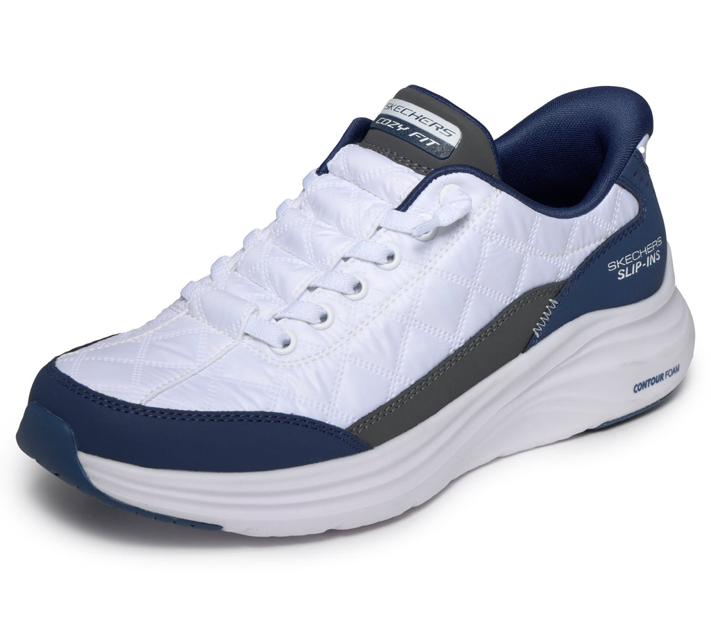 Skechers Sports Cozy Fit Slip-Ins Sneakers - White Navy
