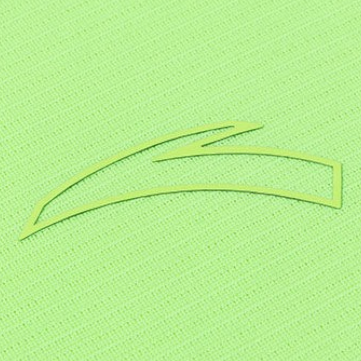 FRG ANTA Racing Challenges running t-shirt in fluorescent green with a subtle textured fabric and logo detail.