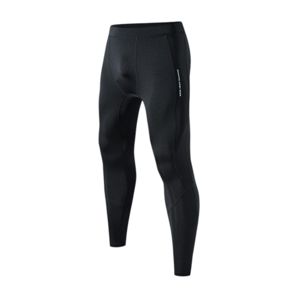 FRG ANTA A-Cool black cross training tight pants made from breathable polyester spandex blend for gym workouts