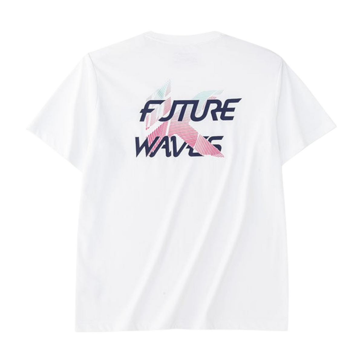 FRG white short sleeve t-shirt featuring a Future Waves graphic print on the back