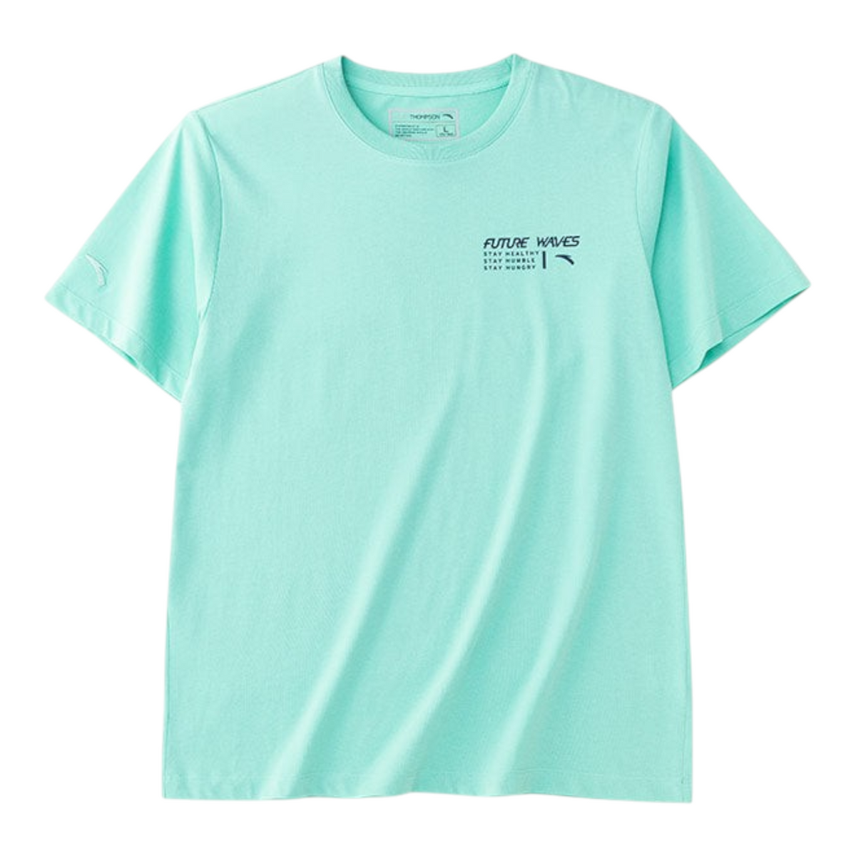 FRG mint green short sleeve t-shirt with Future Waves graphic print on the chest