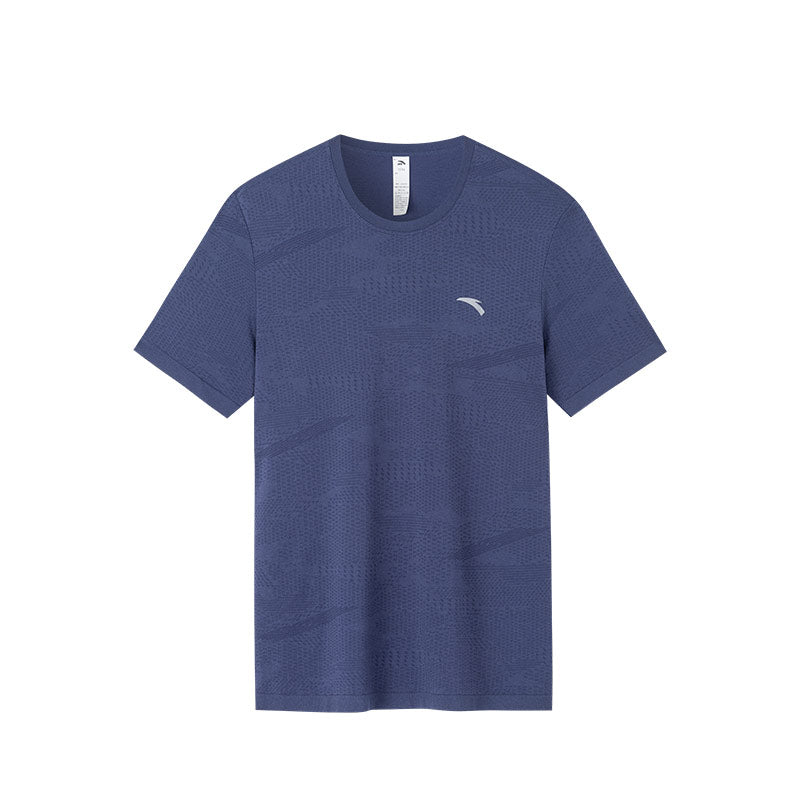 ANTA A-Seamless Running Short Sleeve T-Shirt Blue[Heather Grey]