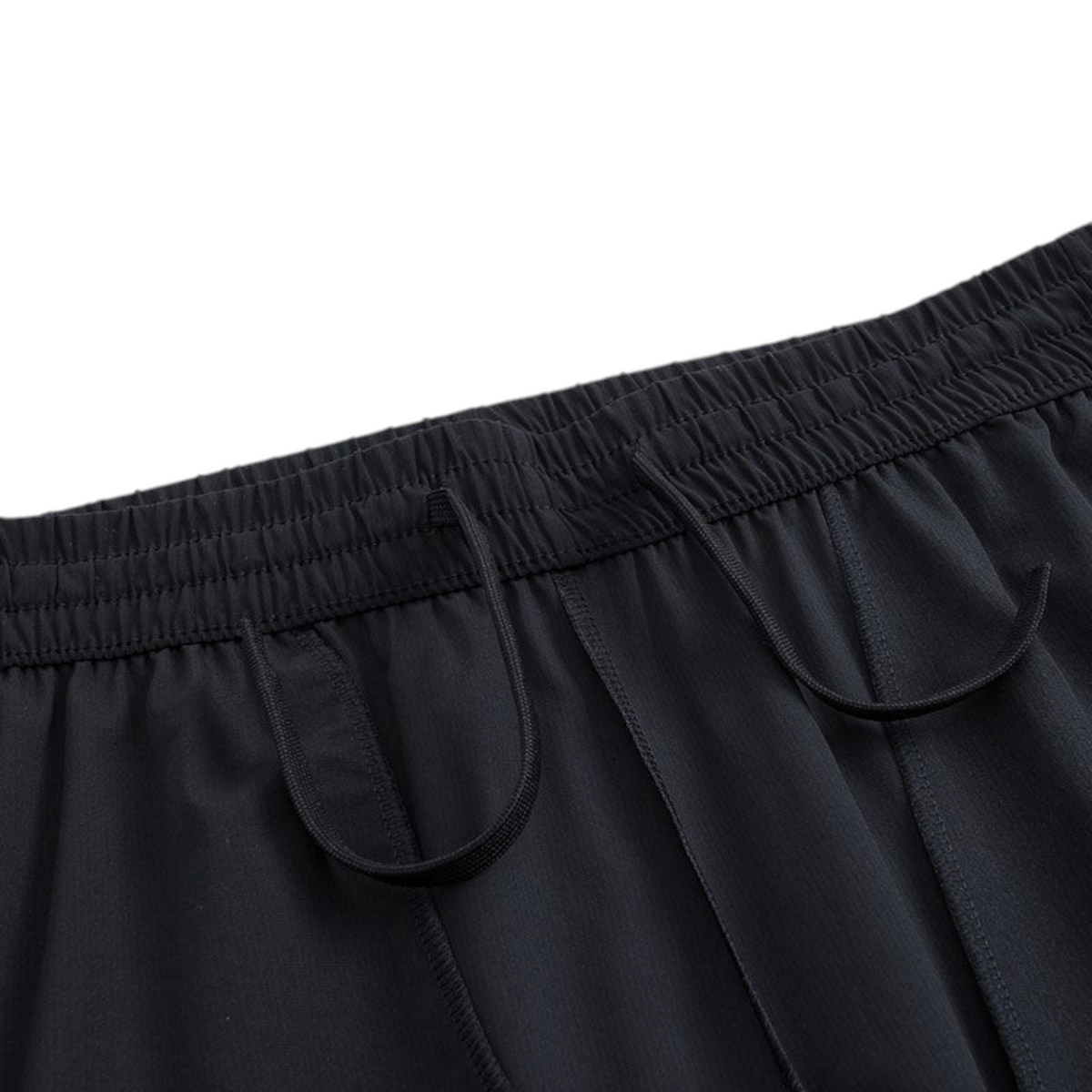 FRG ANTA Splash Express black knit track pants featuring an elasticated drawstring waistband for a secure fit.