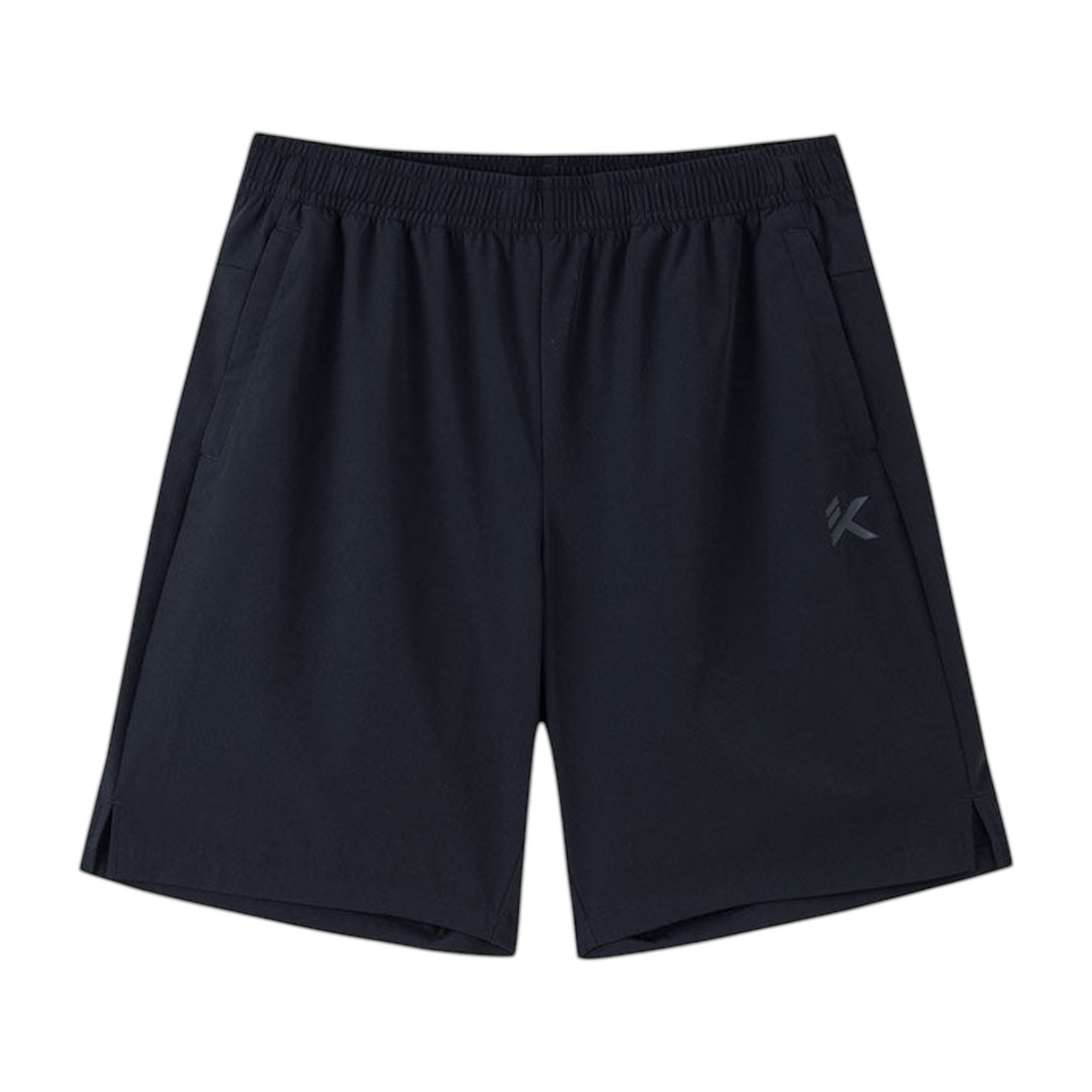 FRG ANTA Splash Express black woven athletic shorts with elastic waistband and A-CHILL TOUCH cooling technology.