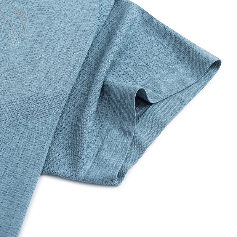 ANTA Running Short Sleeve T-Shirt Heather Blue