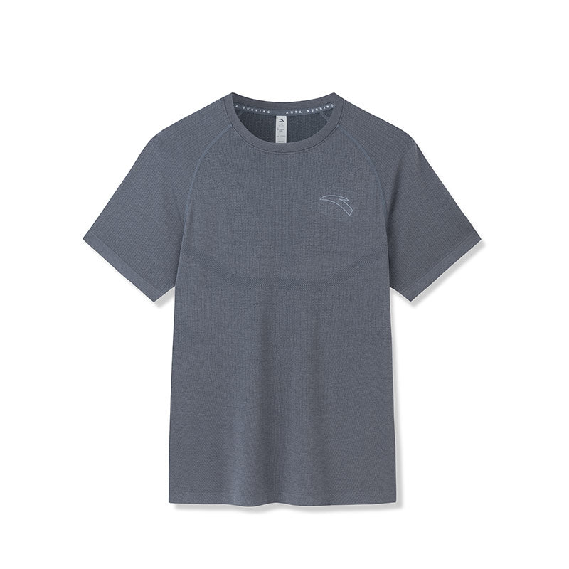 ANTA A-Chill Touch Running Short Sleeve T-Shirt Heather Grey