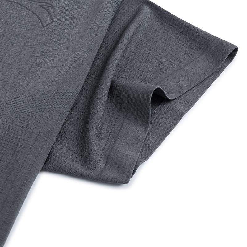 ANTA A-Chill Touch Running Short Sleeve T-Shirt Heather Grey