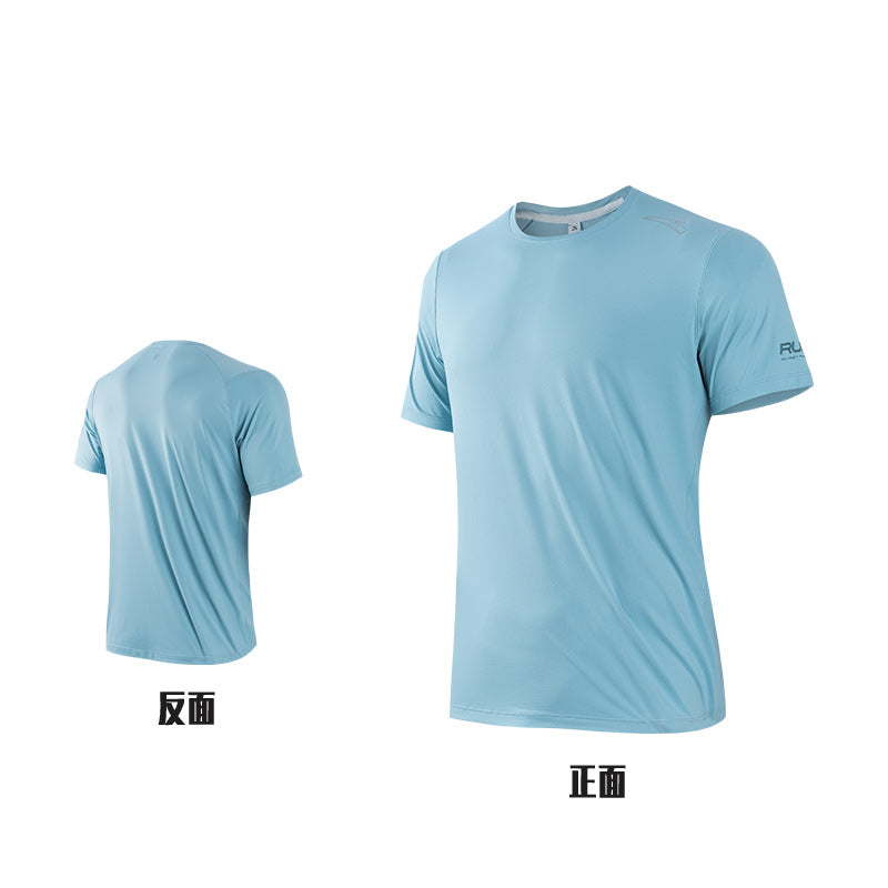 ANTA A-Chill Touch Running Short Sleeve T-Shirt Blue