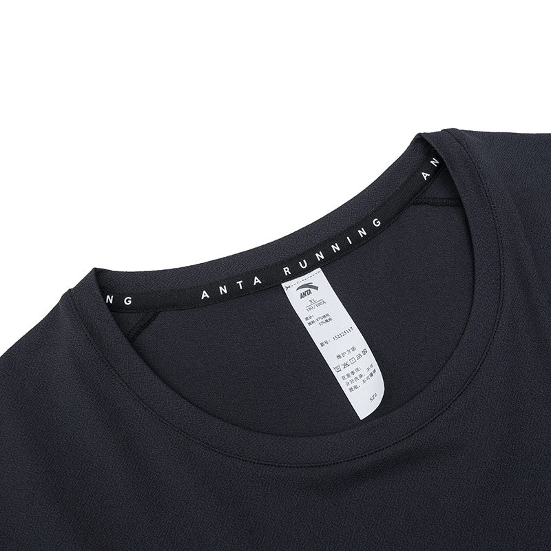 ANTA A-Chill Touch Running Short Sleeve T-Shirt Black