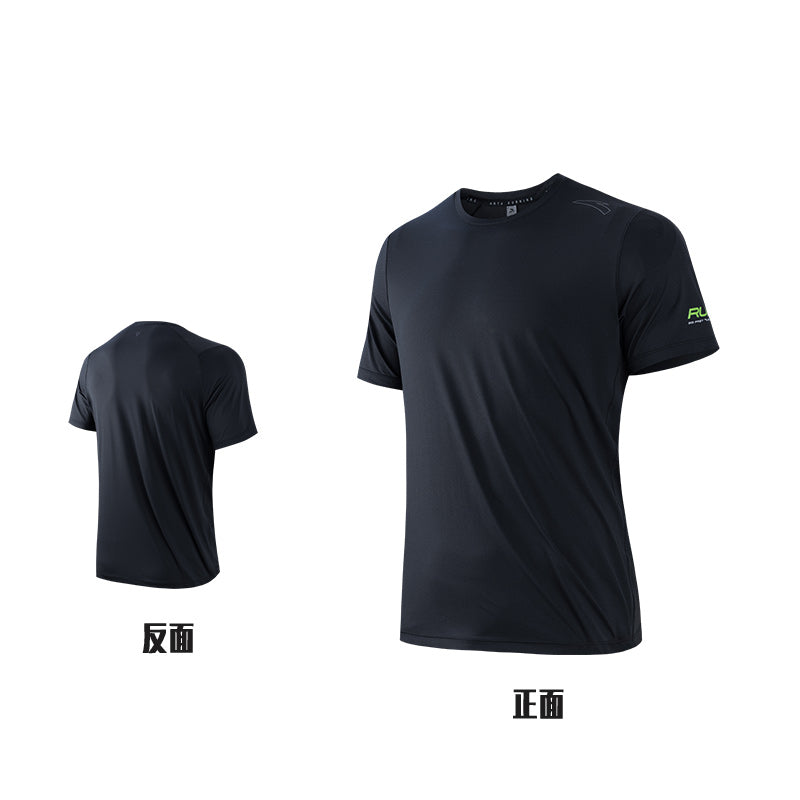 ANTA A-Chill Touch Running Short Sleeve T-Shirt Black
