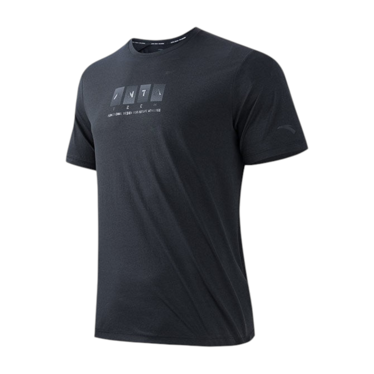 FRG ANTA black short sleeve cross training t-shirt with A-Soft Flex technology and graphic chest print