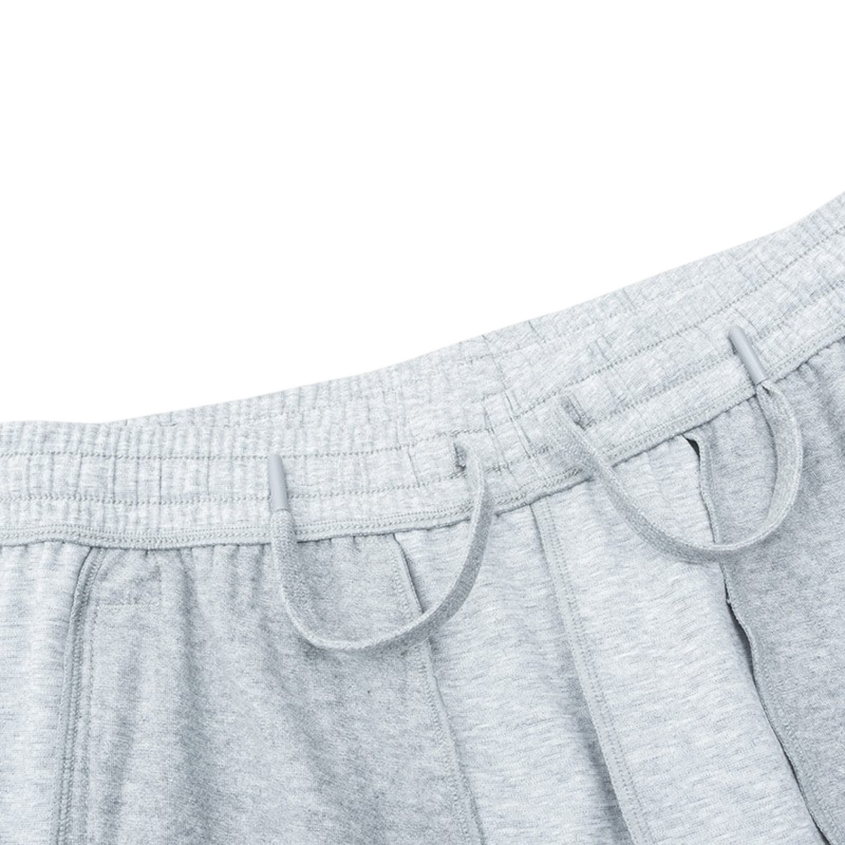 FRG ANTA Sorona knit track pants in heather grey with an elasticated drawstring waistband and soft cotton blend fabric.
