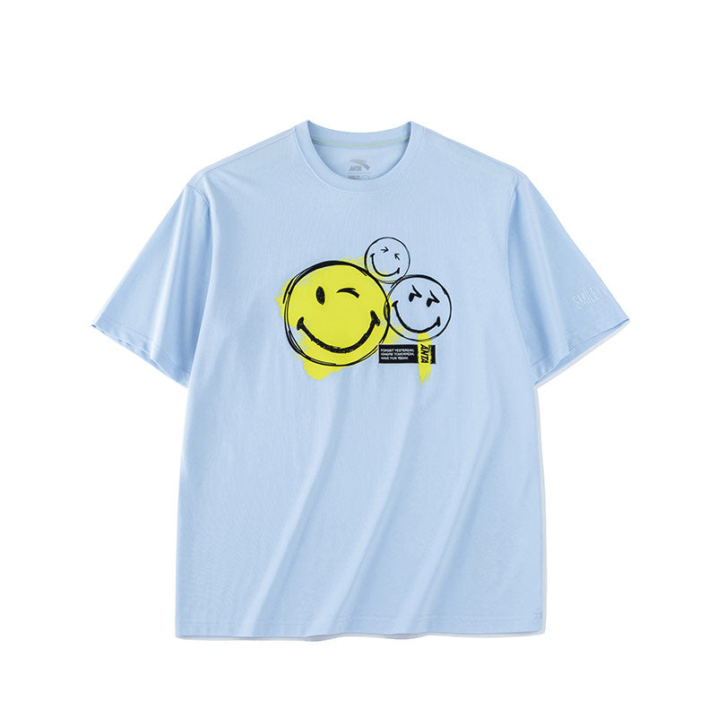 ANTA A-Antiseptic EcoCozy Lifestyle Short Sleeve T-Shirt Blue