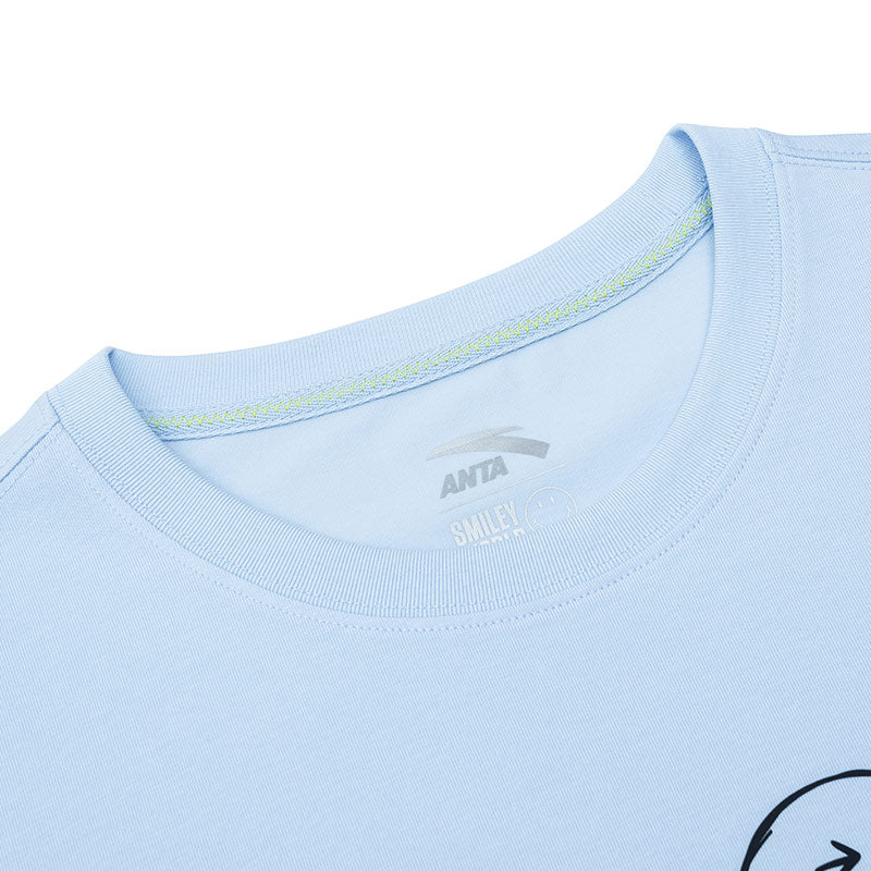 ANTA A-Antiseptic EcoCozy Lifestyle Short Sleeve T-Shirt Blue