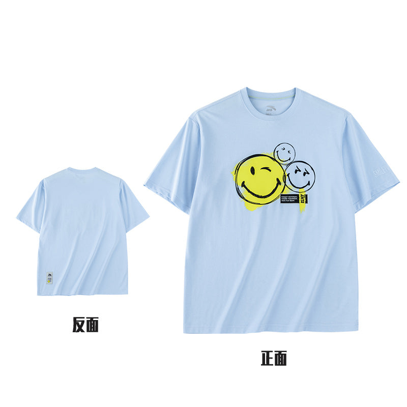 ANTA A-Antiseptic EcoCozy Lifestyle Short Sleeve T-Shirt Blue