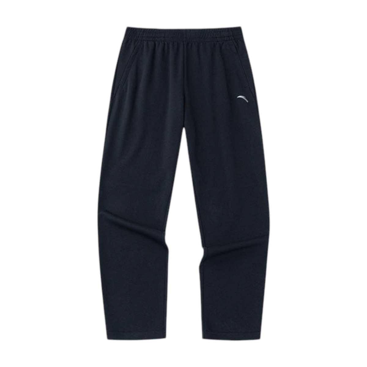 FRG ANTA black knit track pants with a comfortable elastic waistband and breathable polyester blend fabric