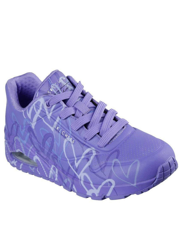 Skechers Street Uno Spread the Love Purple