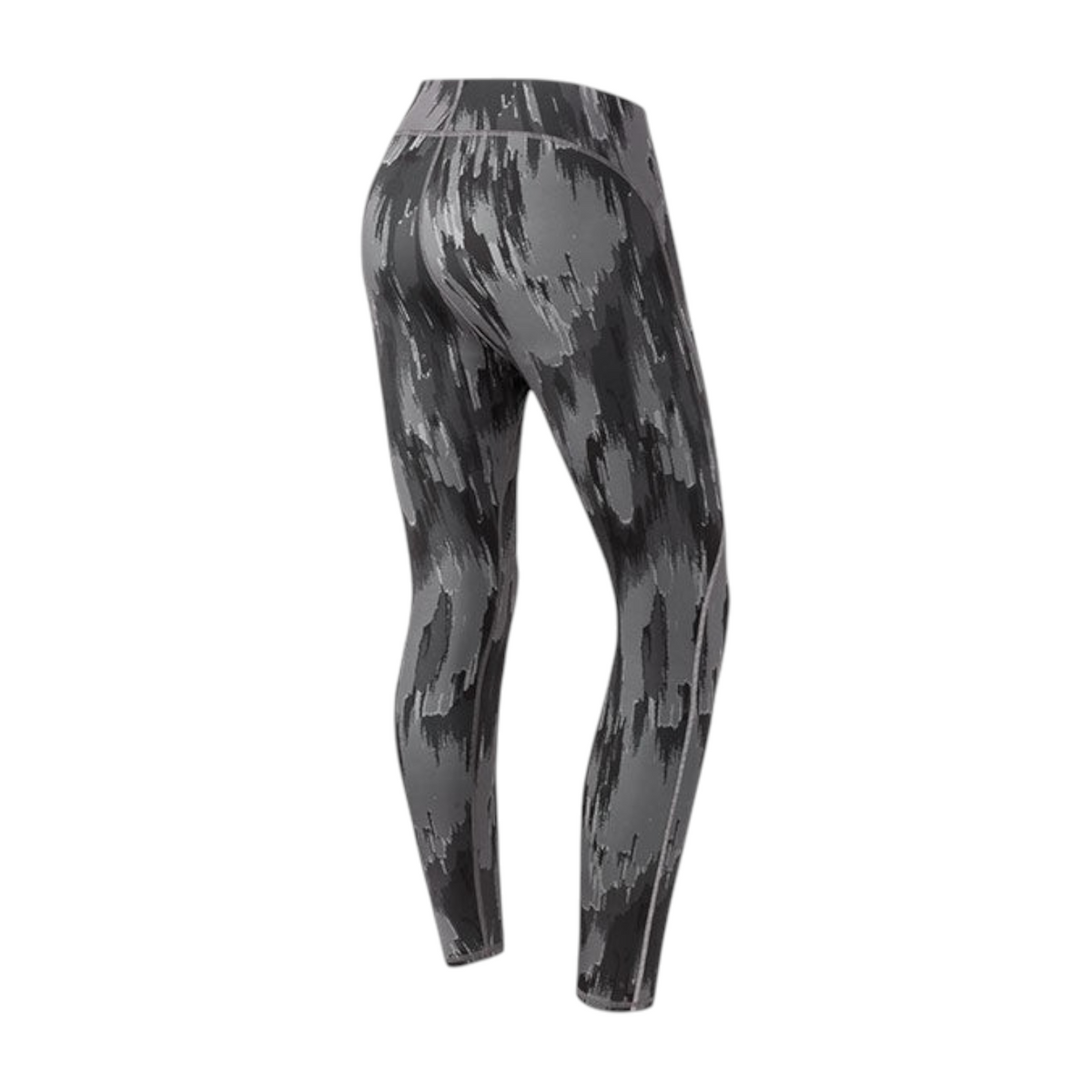 FRG ANTA A-Cool grey patterned running tight ankle pants with breathable stretch fabric for athletic performance