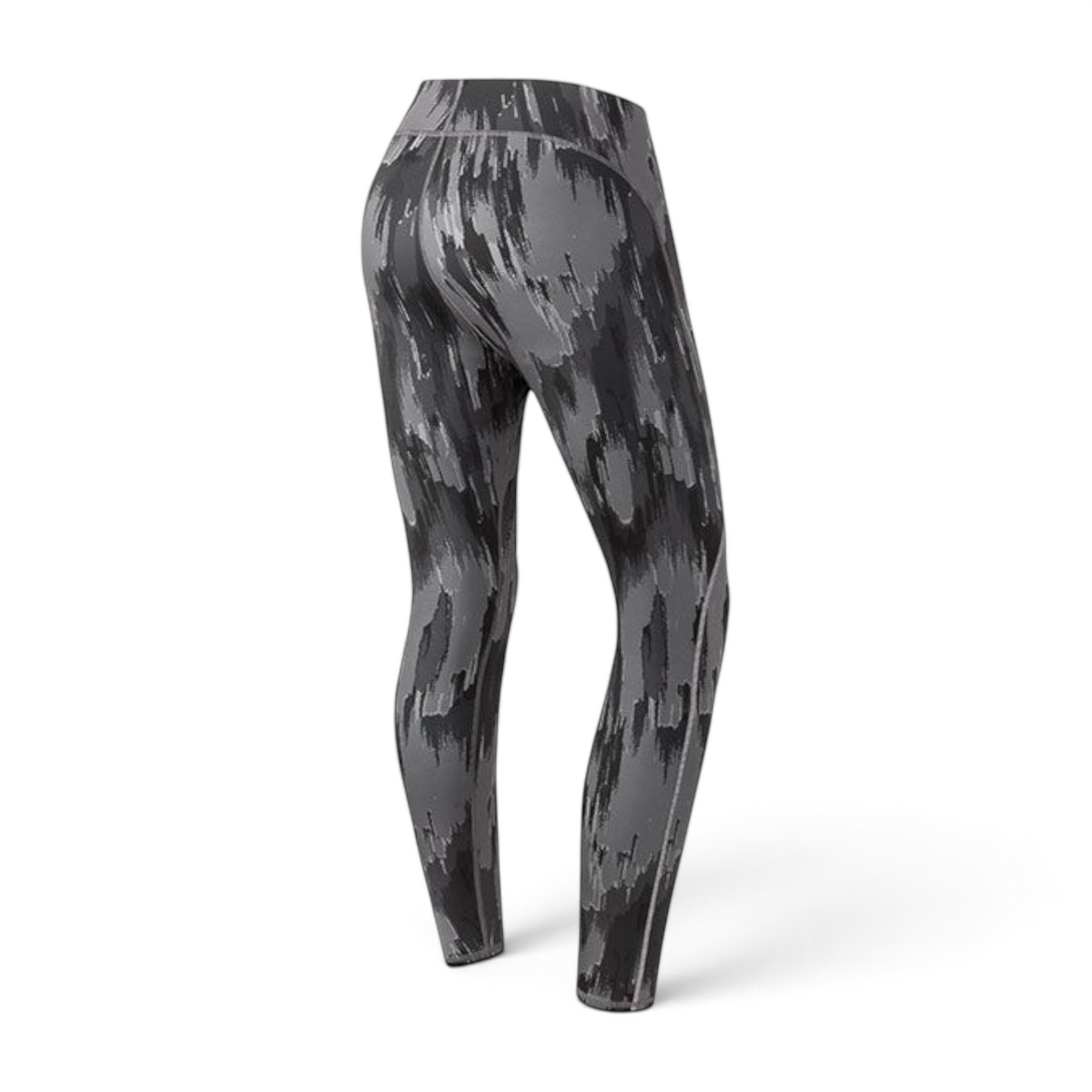 FRG ANTA A-Cool grey patterned running tight ankle pants with breathable stretch fabric for athletic performance