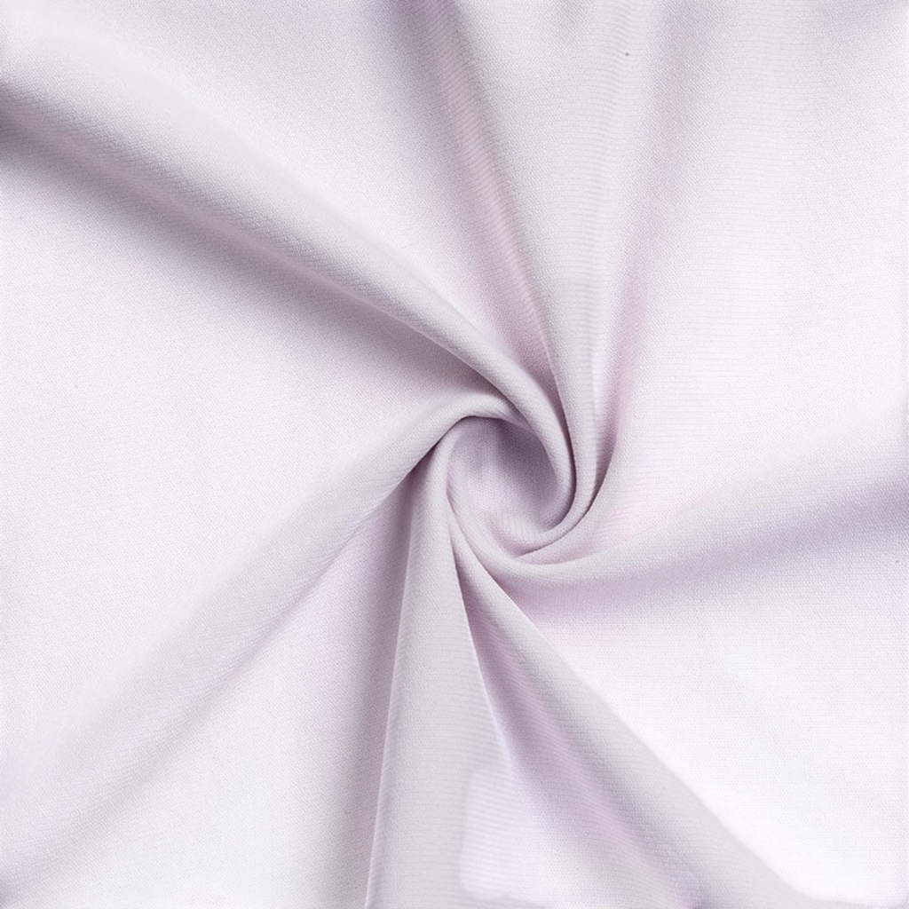 FRG SS TEE fabric close-up showing smooth light lavender material texture