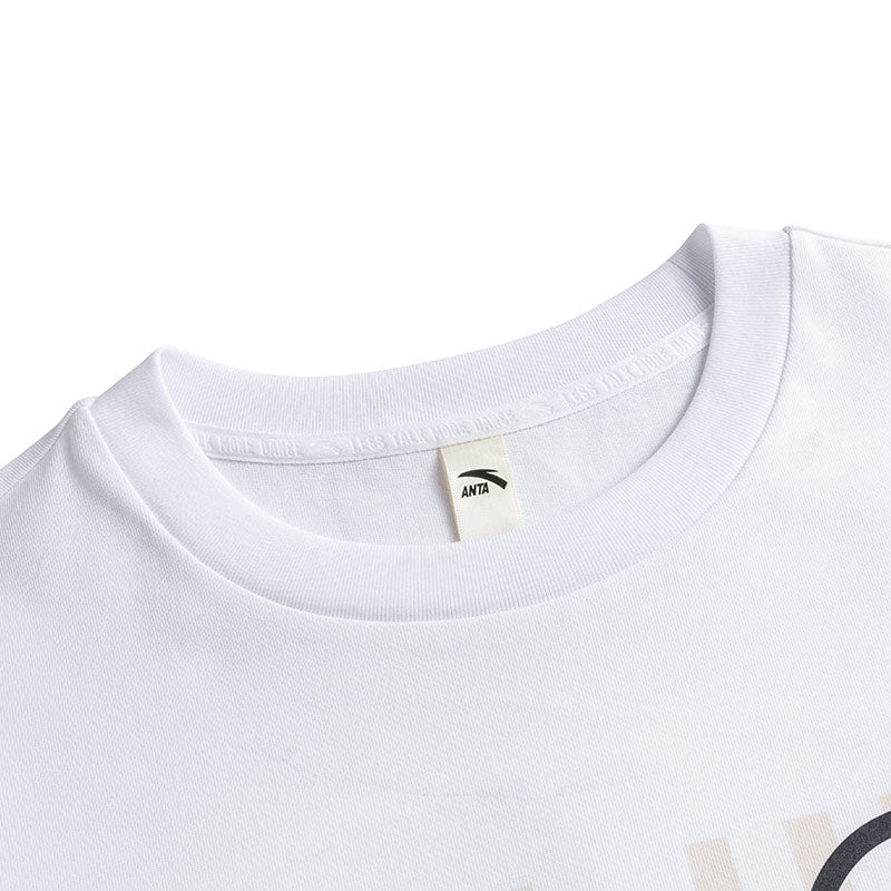 ANTA Sorona Plus Cross Training Short Sleeve T-Shirt Snow White