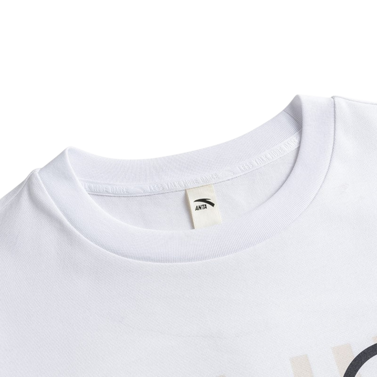 FRG ANTA Sorona Plus snow white short sleeve training t-shirt with crew neck and interior branding detail